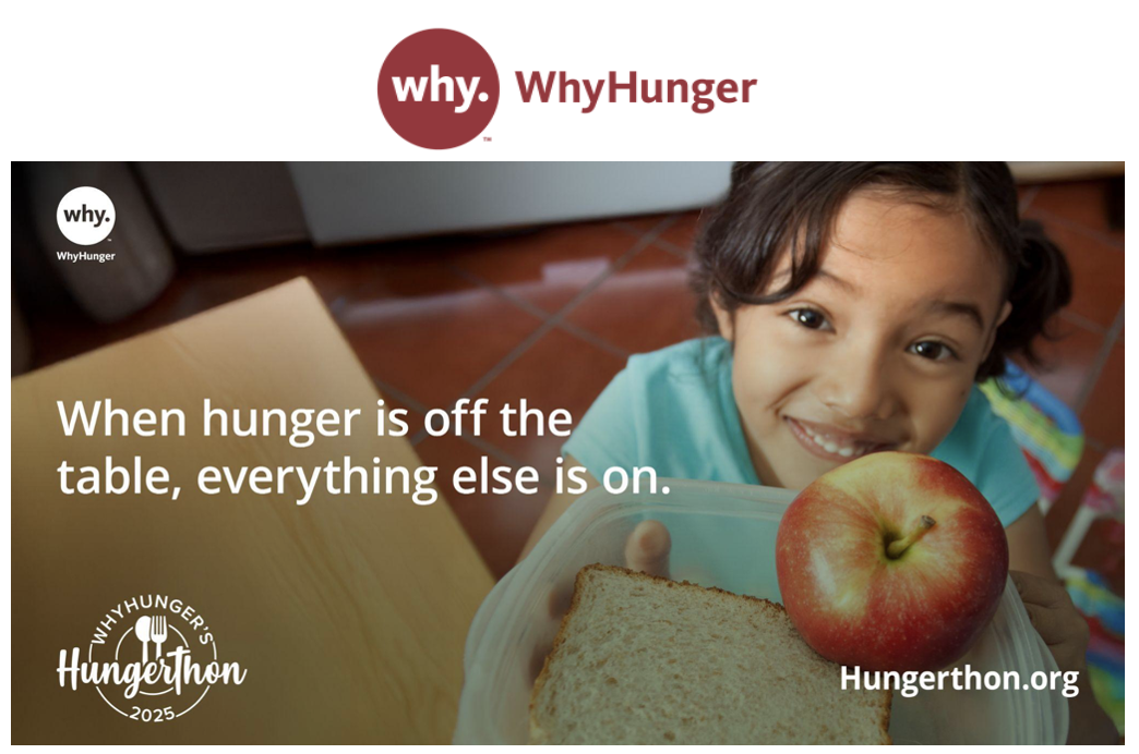 WhyHunger Kicks Off 40th Annual Hungerthon Raising Funds & Awareness To End Hunger – Shore Fire Media