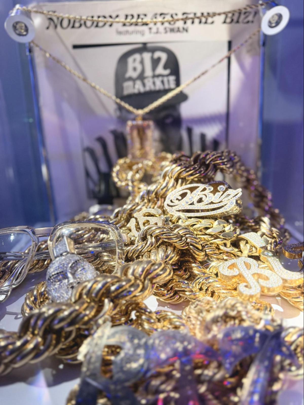 Archival objects on display at The Biz Markie Experience