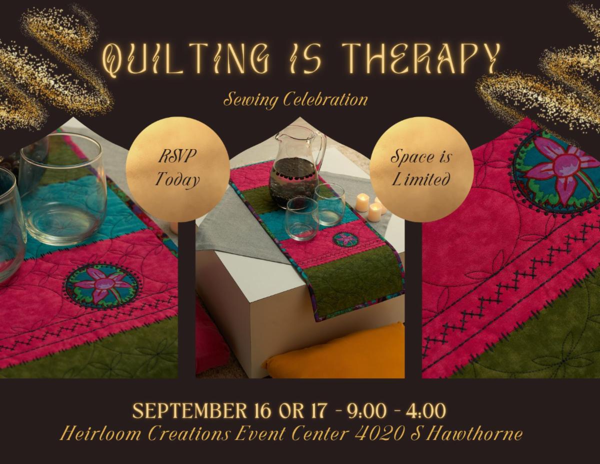 Weekly Update Don't Miss "Quilting is My Therapy" with Pfaff