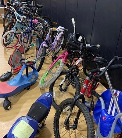 bikes at the james river day school yard sale