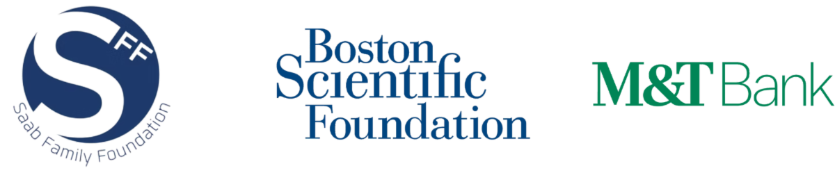 Logos from Saab Family Foundation Boston Scientific Foundation M