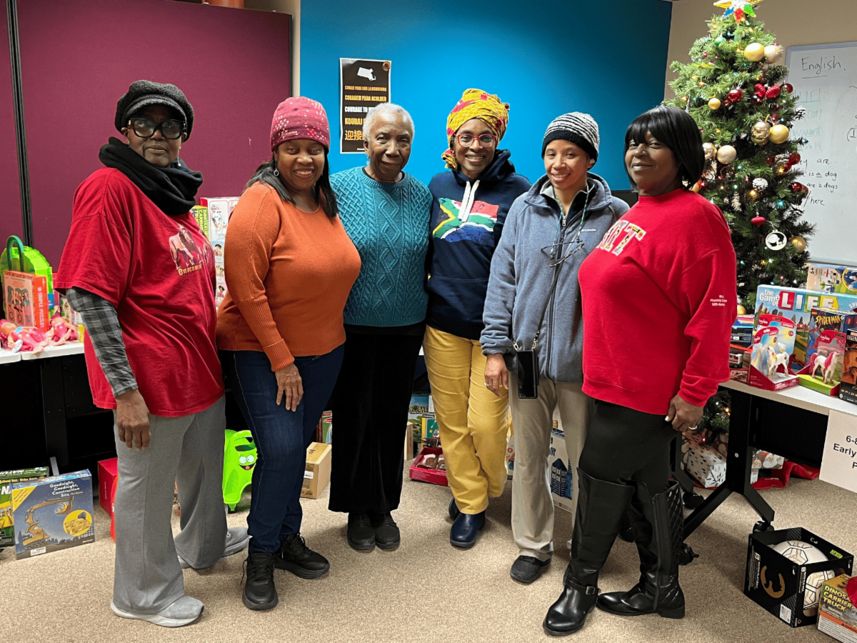 Volunteers helping out at Hildebrand's Holiday Market