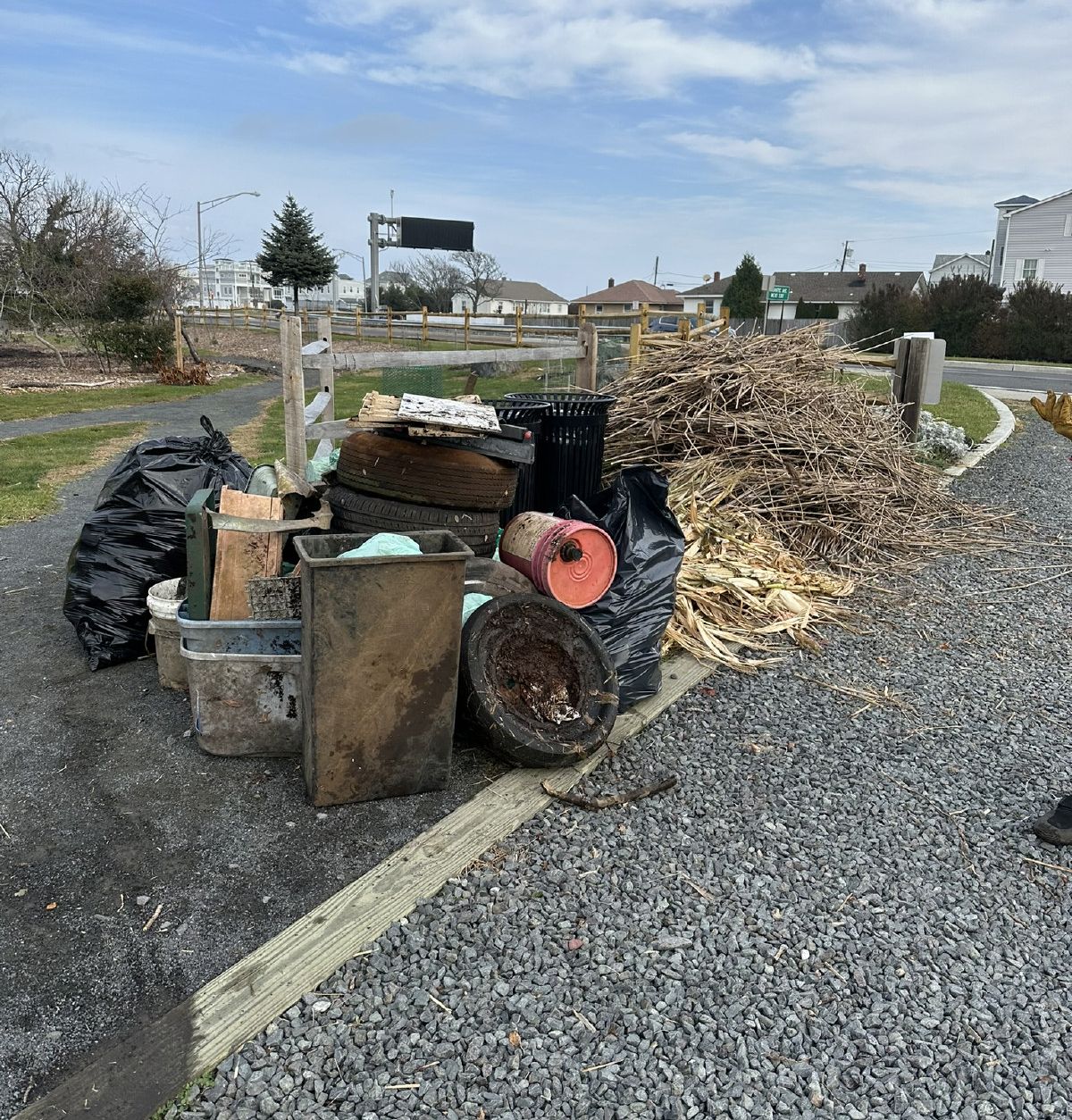 Volunteers meet at the gazebo to work in the gardens, remove invasive vines, spread woods chips and mulch, refresh paint, and other tasks. Photos courtesy of Friends of Jackson Woods