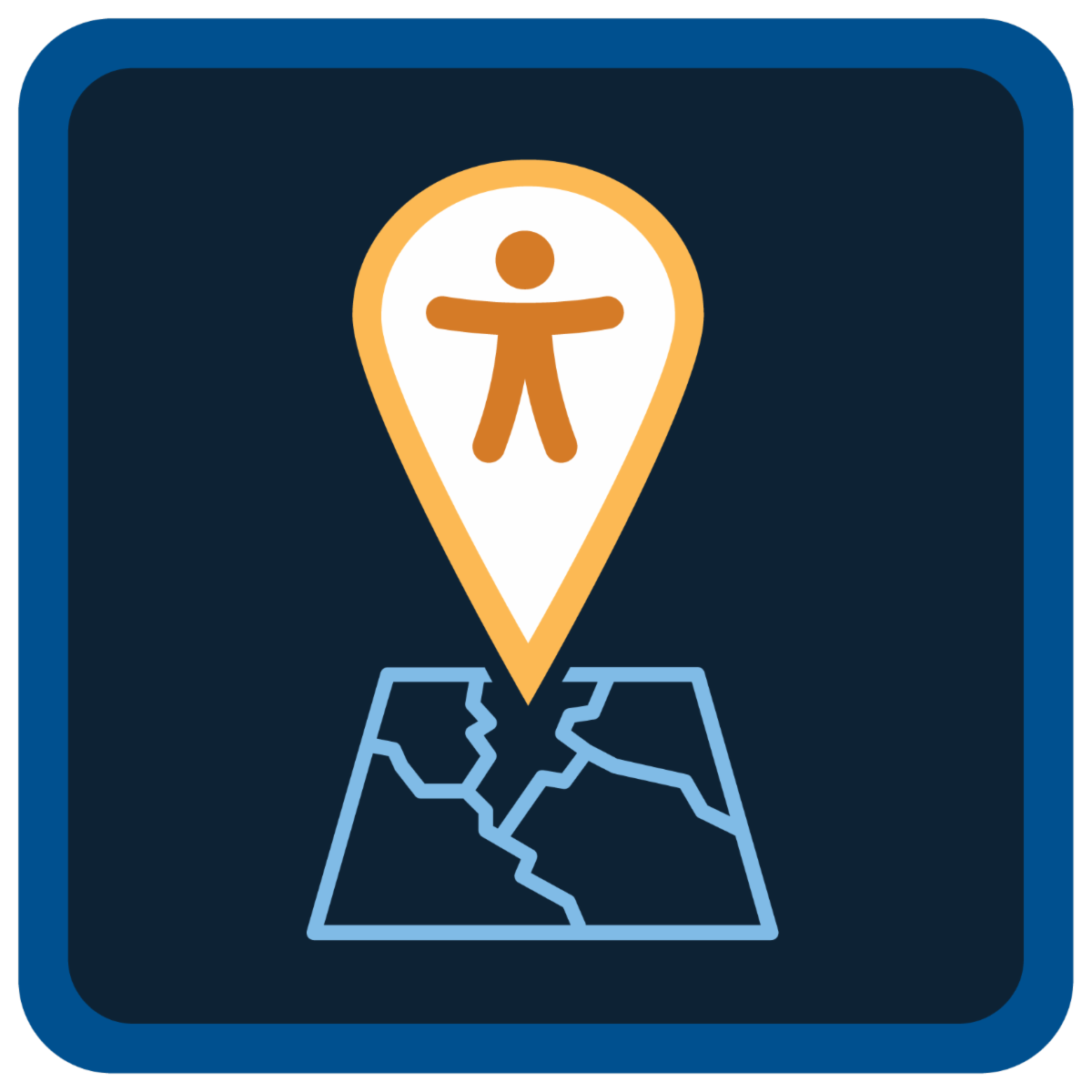 icon showing accessibility at the district level