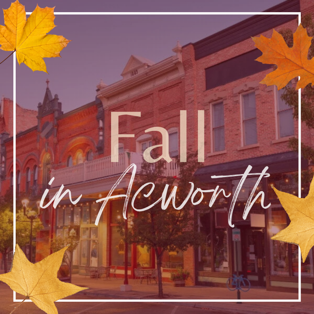 Fall in Acworth campaign artwork from the September Wild Blossoms newsletter