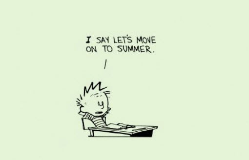 "I say let's move onto Summer," Calvin & Hobbes