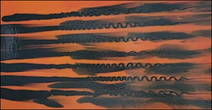 bullseye special production orange with black drizzle