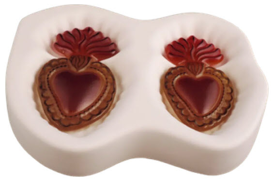 Colour de Verre Flaming Hearts Fused Samples