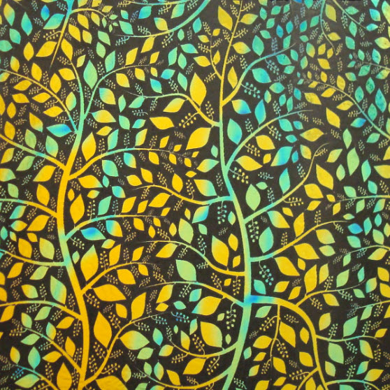 Etched Budding Branches Pattern