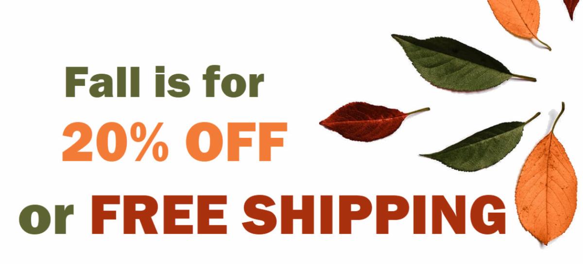 20% OFF or FREE SHIPPING on qualifying orders