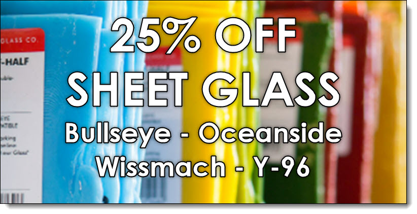 25% OFF Sheet Glass - Bullseye  Oceanside  Wissmach  Y-96