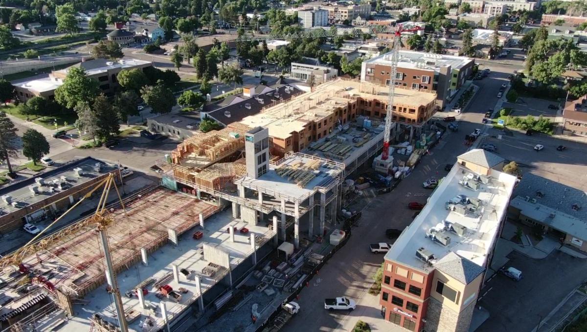 Downtown apartment construction and site development