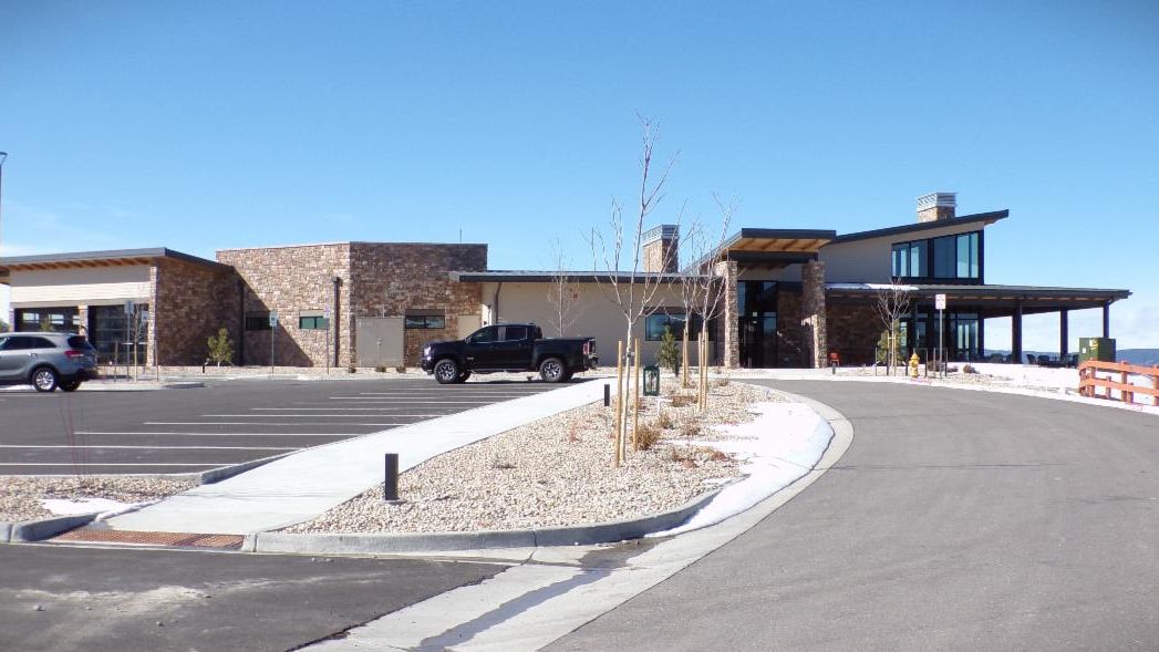 Exterior photo of the Lanterns Family Amenity recreation building