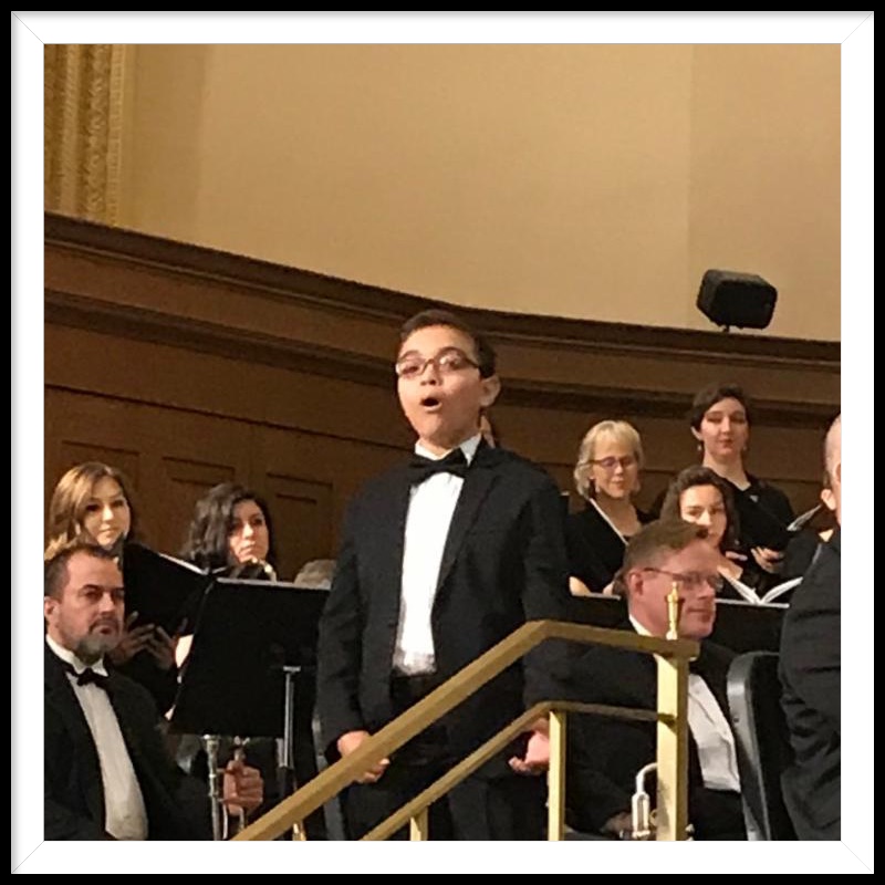 Matthew Herrera singing with orchestra