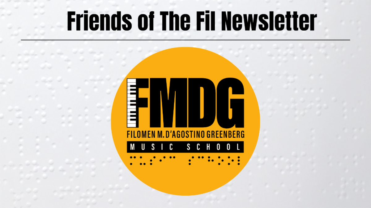 The words Friends of the Fil Newsletter above the FMDG logo which is inside of a yellow circle. 
