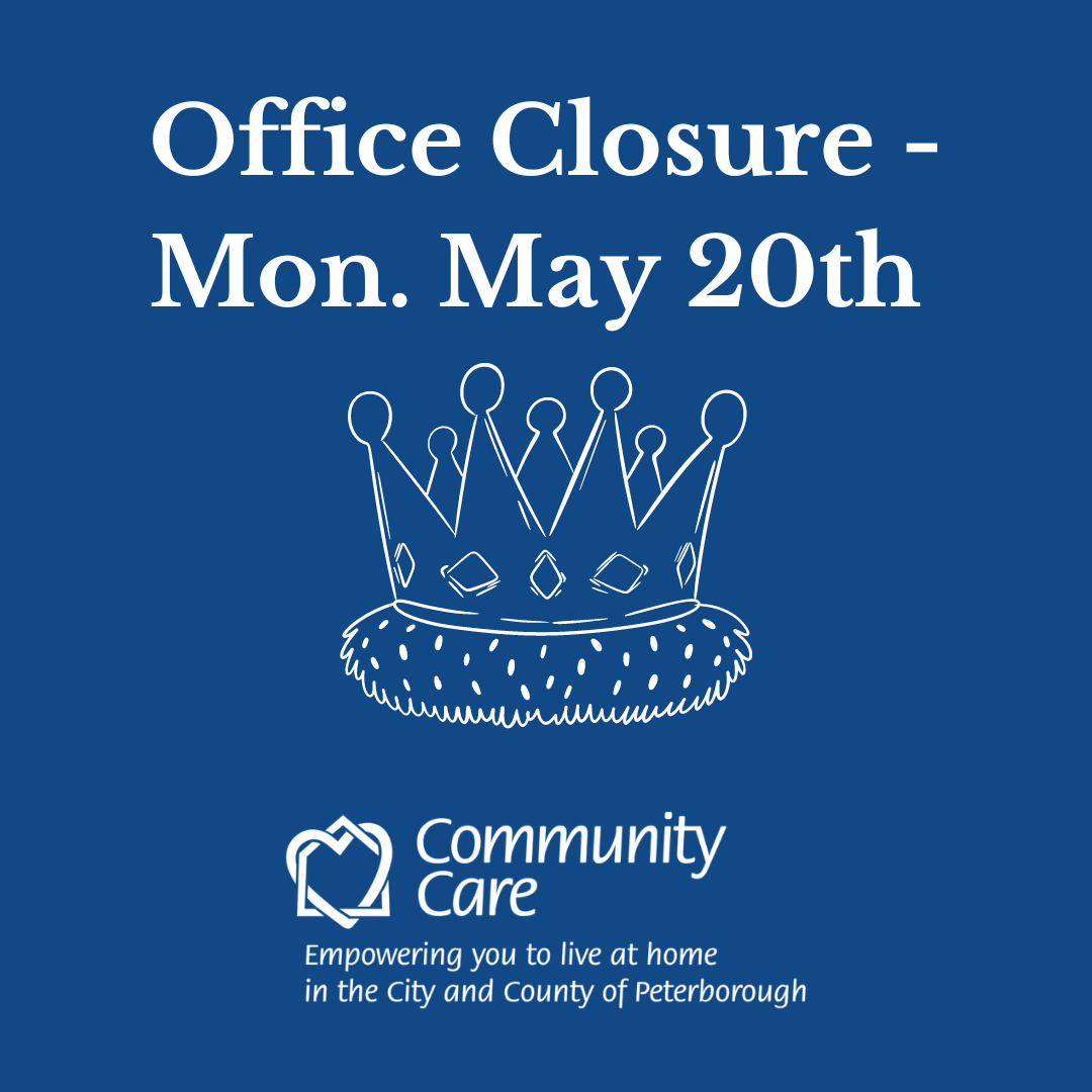 Graphic that states Office Closure Mon. May 20