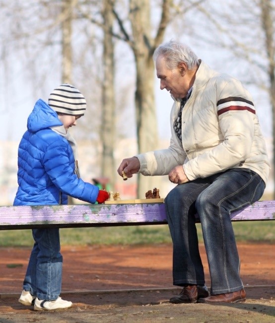 Photo of boy with his Grandfather