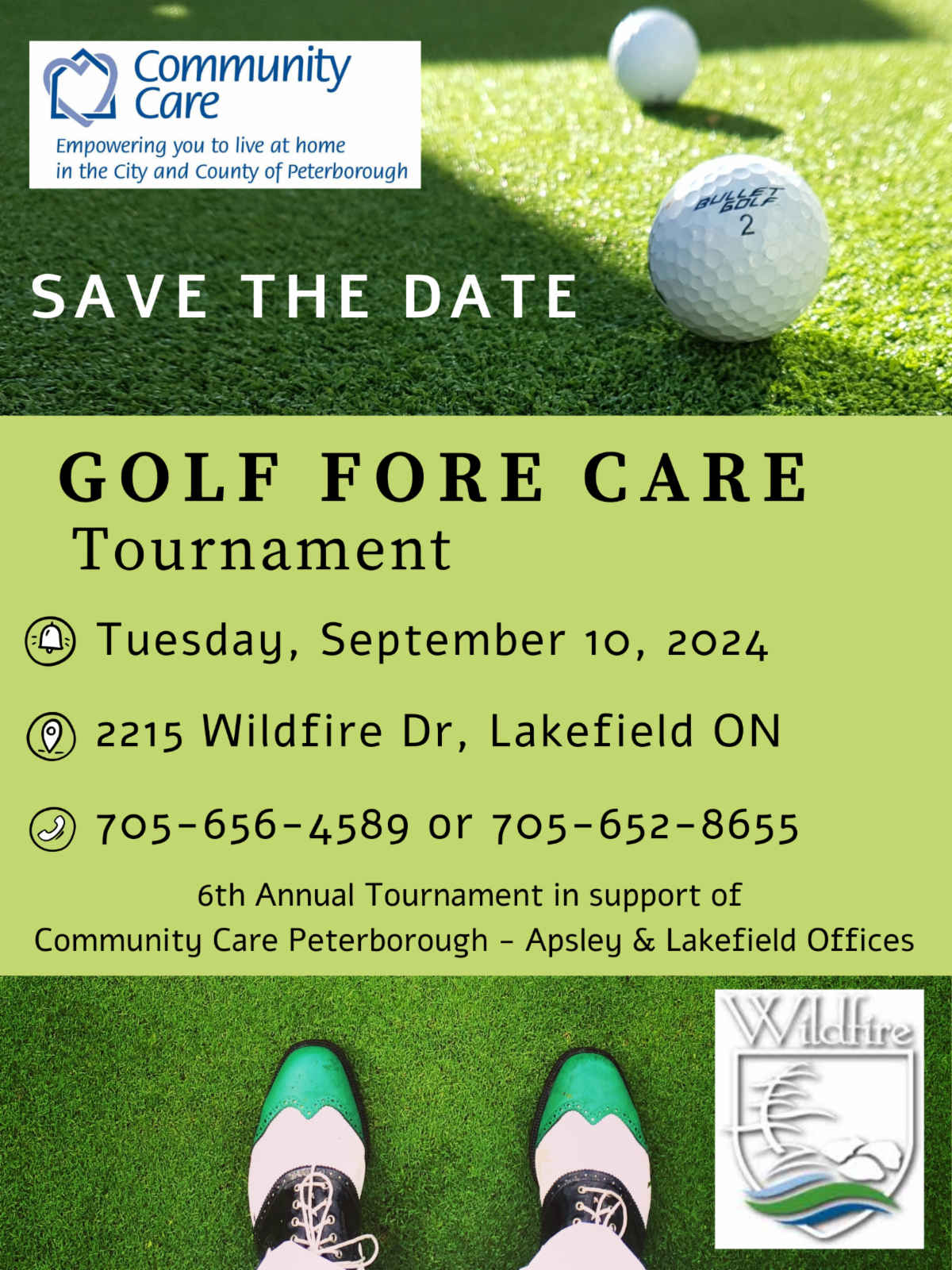 Save the Date for Sept. 10 - Golf Fore Care in support of Apsley and Lakefield
