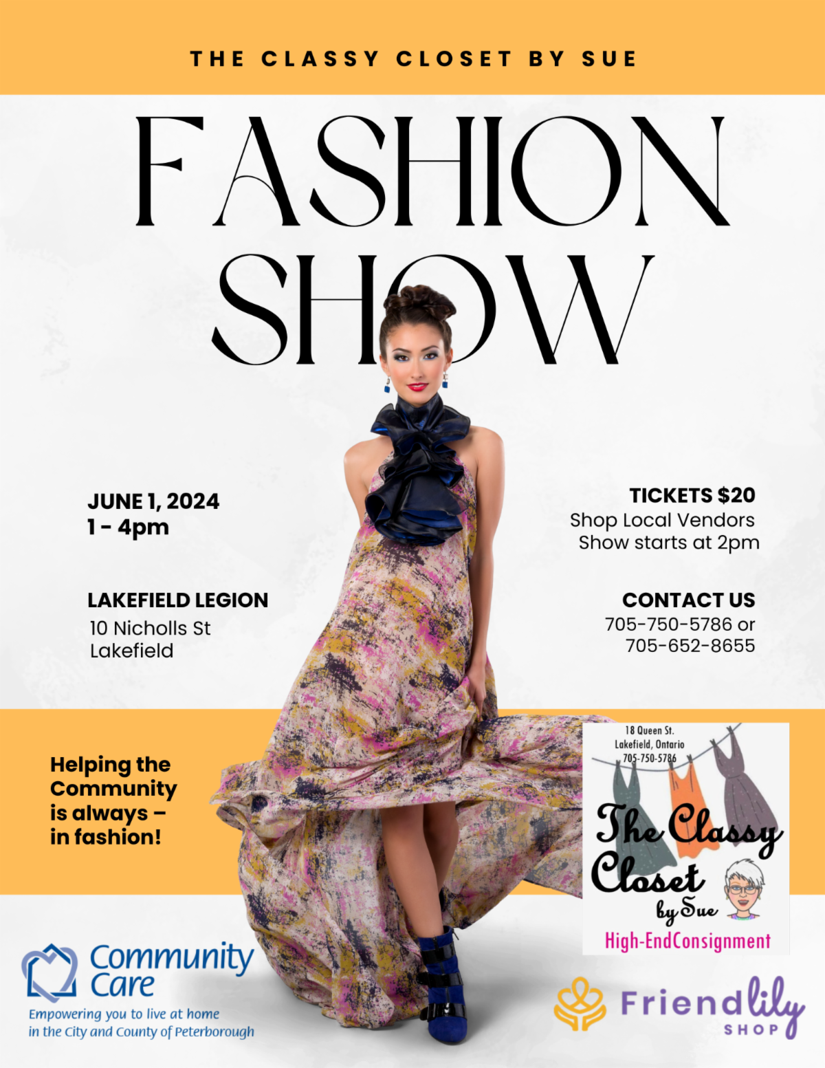 Graphic for Lakefield Fashion show event on June 1 2024