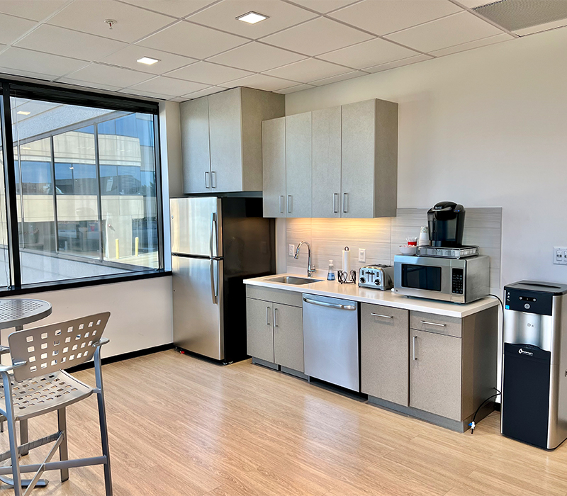 New classy 2,860 SF spec suite with glass front entry, lots of window