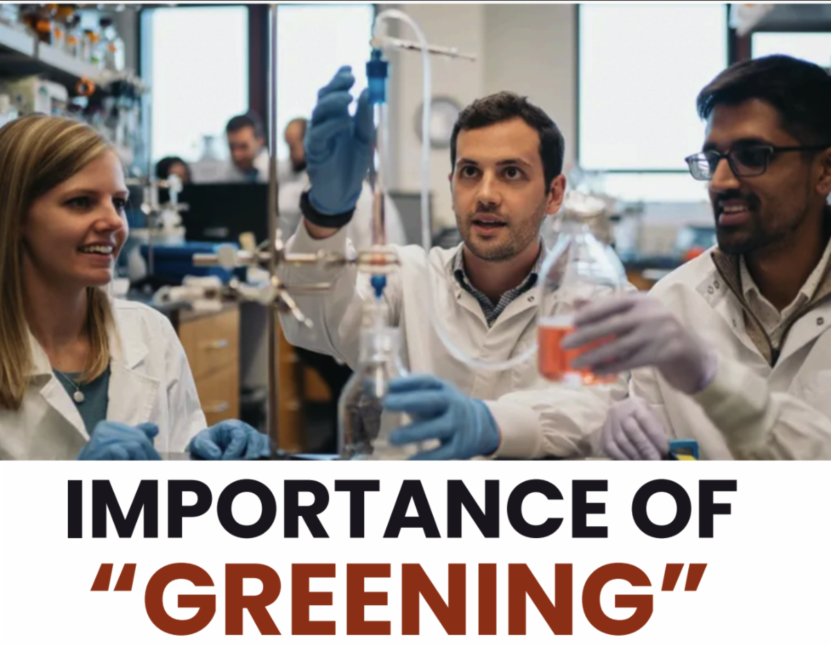 3. scientists at work with text that reads Importance of Greening