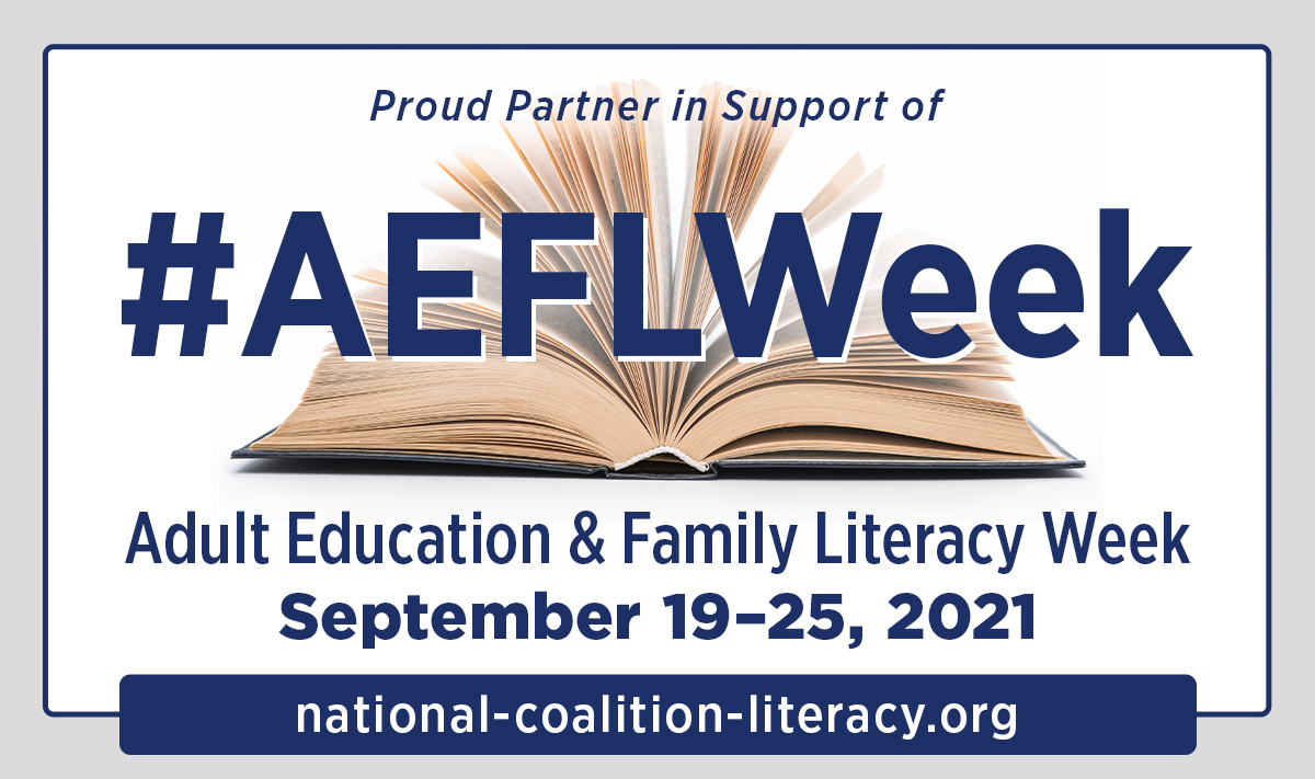 2021 Adult Education and Family Literacy Week logo