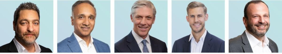 BioPharma CEOs at Boston CEO: Laurent Levy, Mathai Mammen, Bill Meury, Jean-Frederic Paulsen and Tarek Rabah
