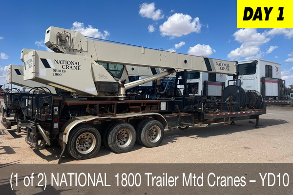(1 of 2) NATIONAL 1800 Trailer-Mtd Cranes