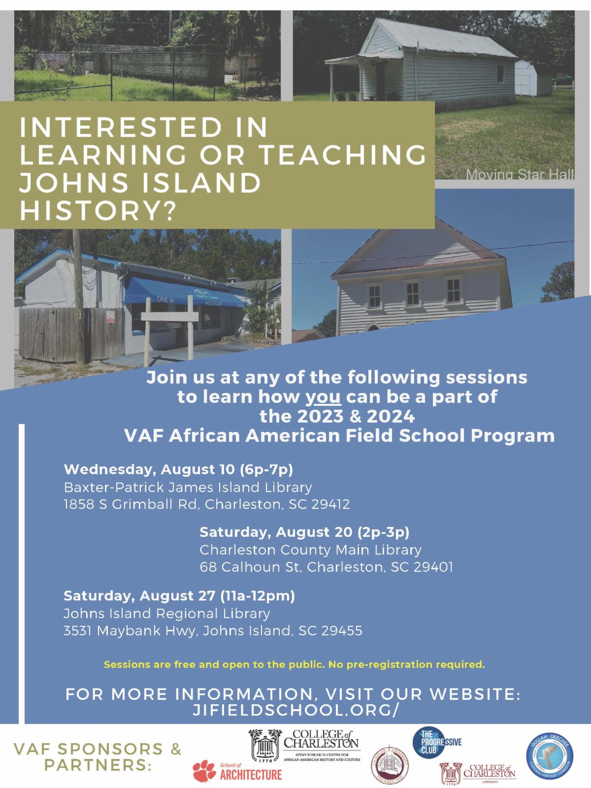 Johns Island Preservation Field School Program