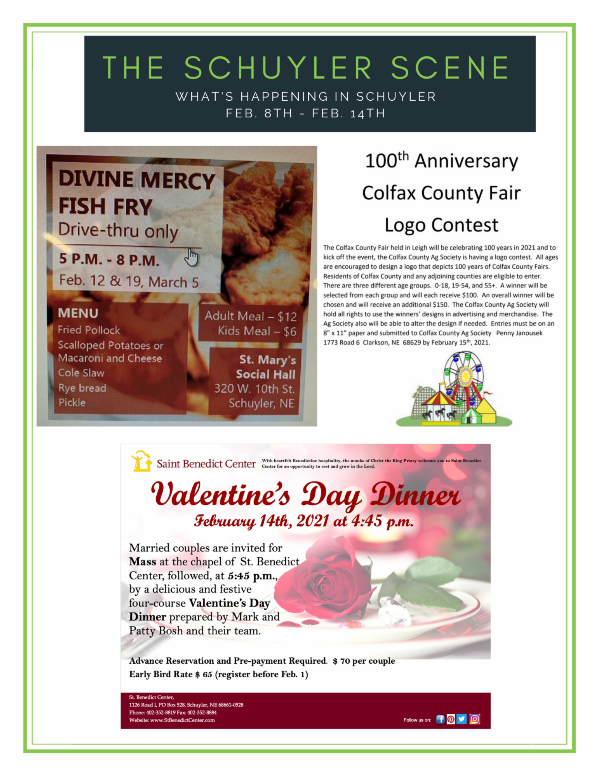 The Schuyler Scene! Jam Packed full of great info and events!