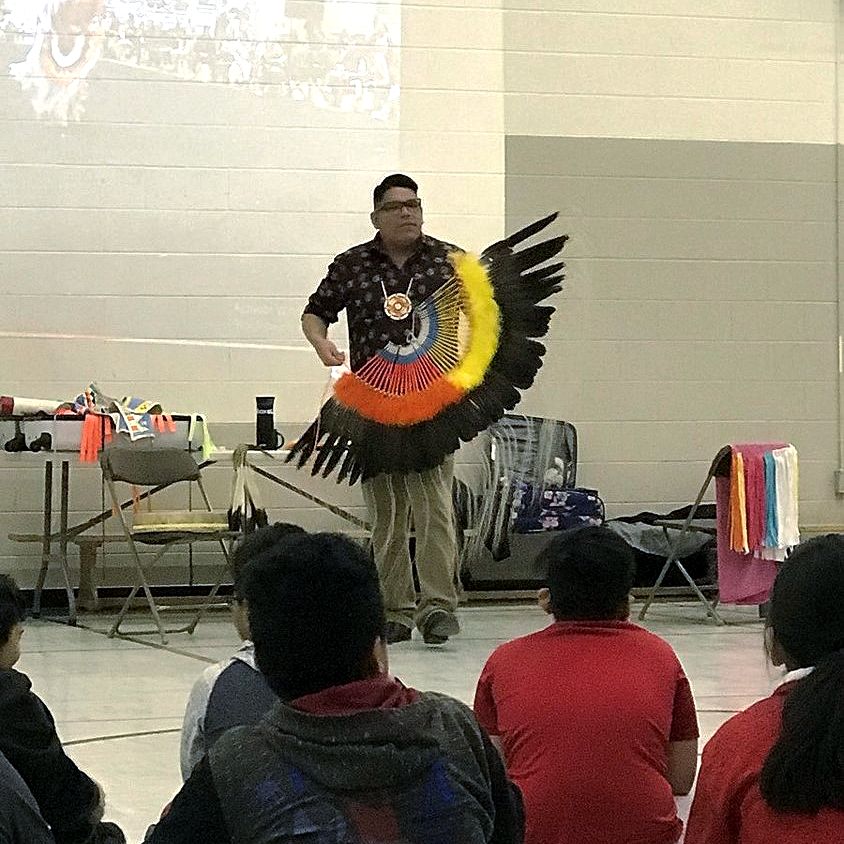 A photo of kids in the audience at an event that was part of the Saskatchewan Aboriginal Storytellers series.