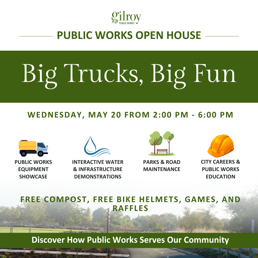 Gilroy bike path, brief information about the public works week community open house