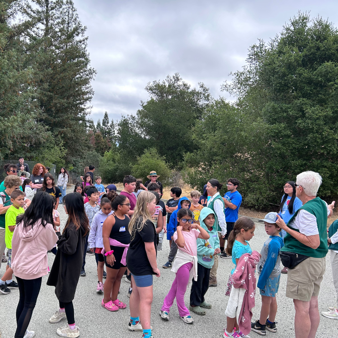 Campers enjoying the day at Gilroy Gardens