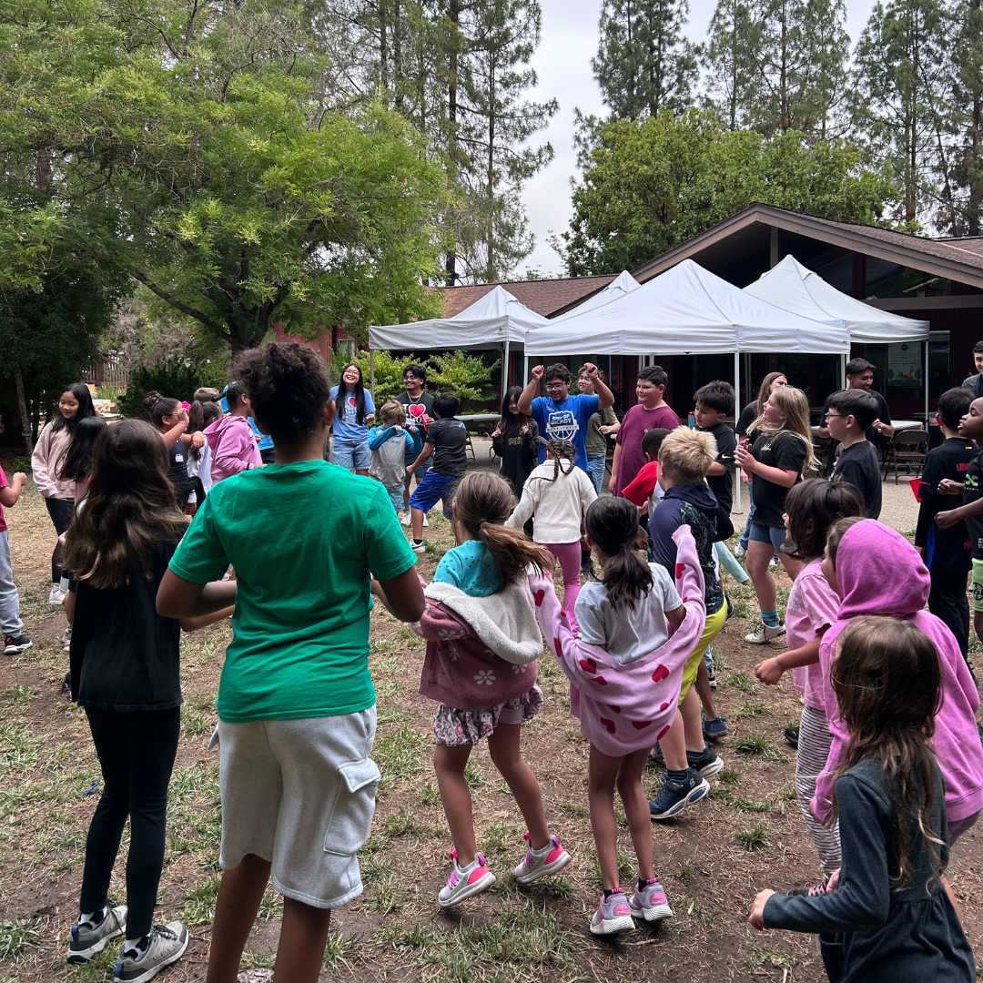 Campers enjoying the day at Gilroy Gardens