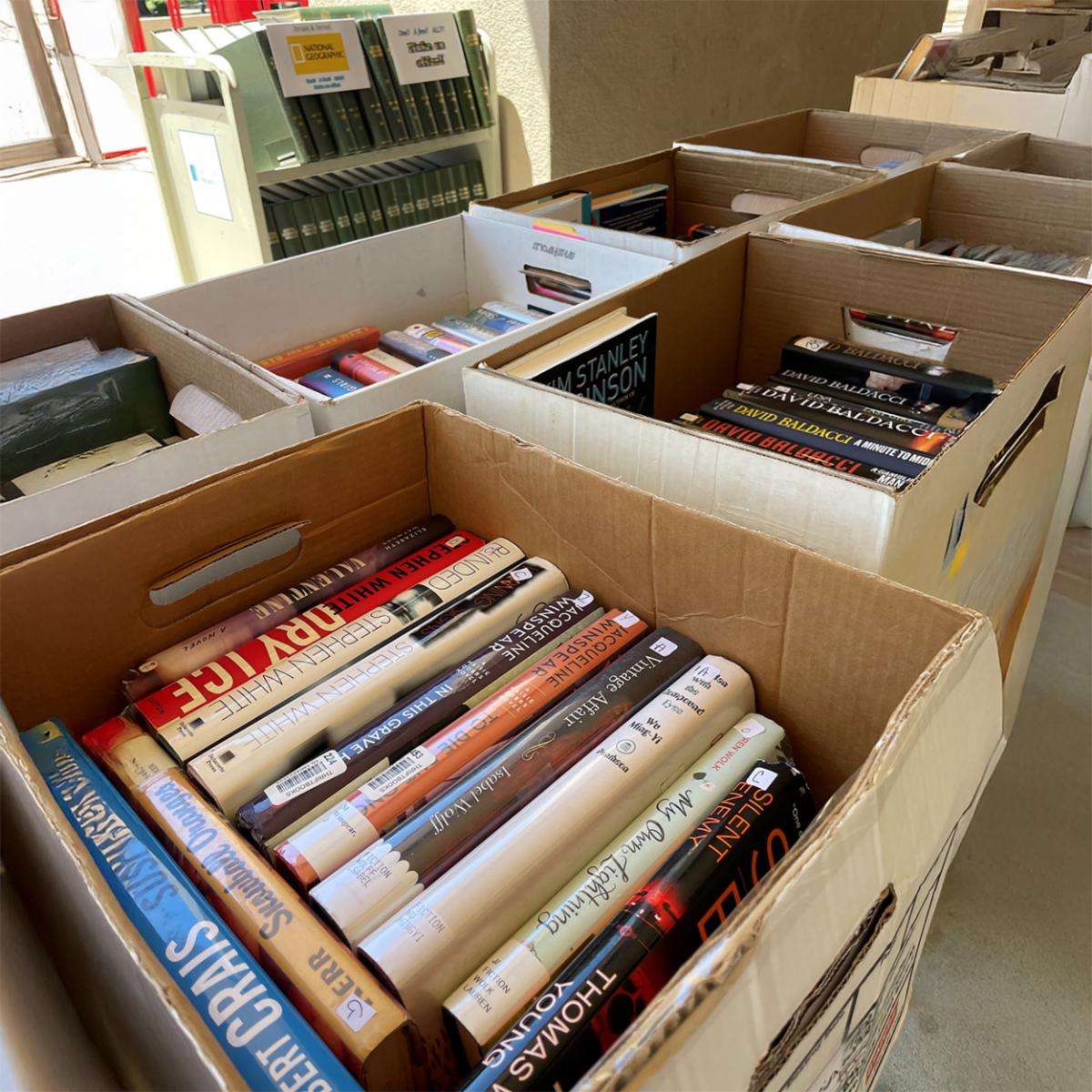 boxes full of books