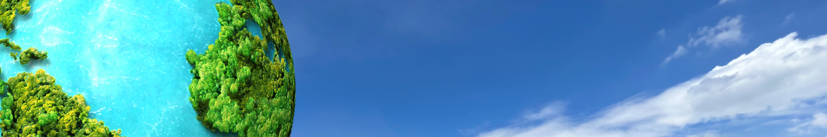 banner image: earth in a blue sky with cirrus clouds