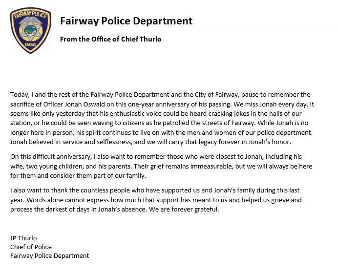 Pro Cop Message A message from the Police Chief