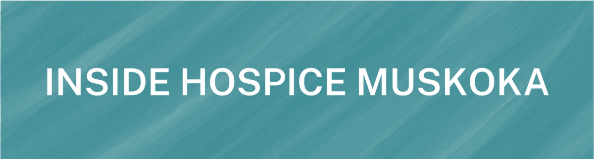 abstract textured lines with Inside Hospice Muskoka written overtop