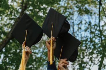 tossed mortarboards