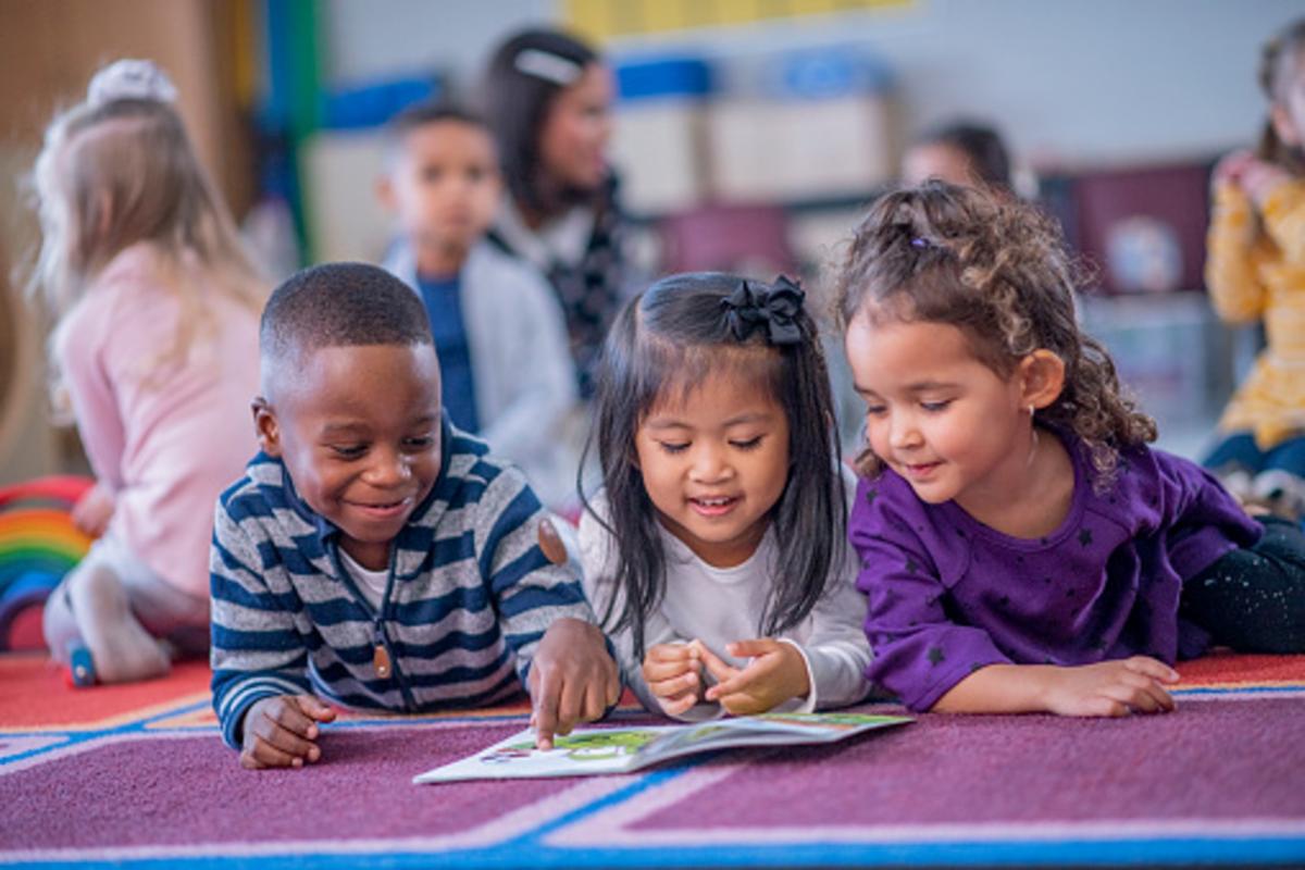 young students reading