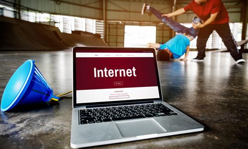 Internet on Laptop Screen