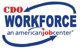 CDO logo: CDO Workforce an American job center 