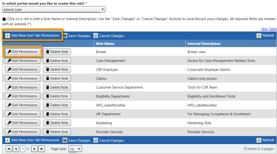 New Design for User-Defined Roles