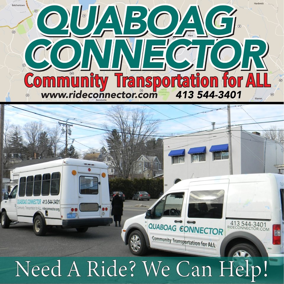 quabog connector Bookaride.com or call 4135443401