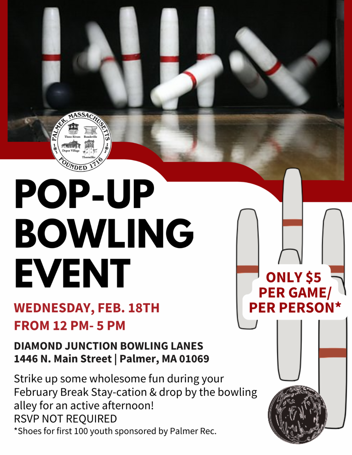 Palmer Rec hosting event at Diamond Junction on February 18, 2026