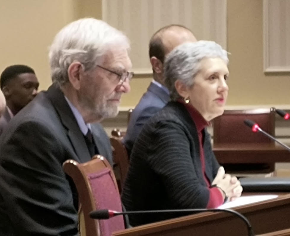 Senator Kagan testifies before the Budget & Taxation Committee alongside Henry Bogdan of Maryland Nonprofits.
