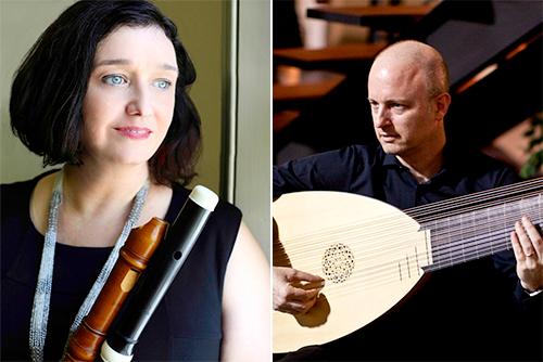 Headshot of Gwyn Roberts left and Richard Stone right