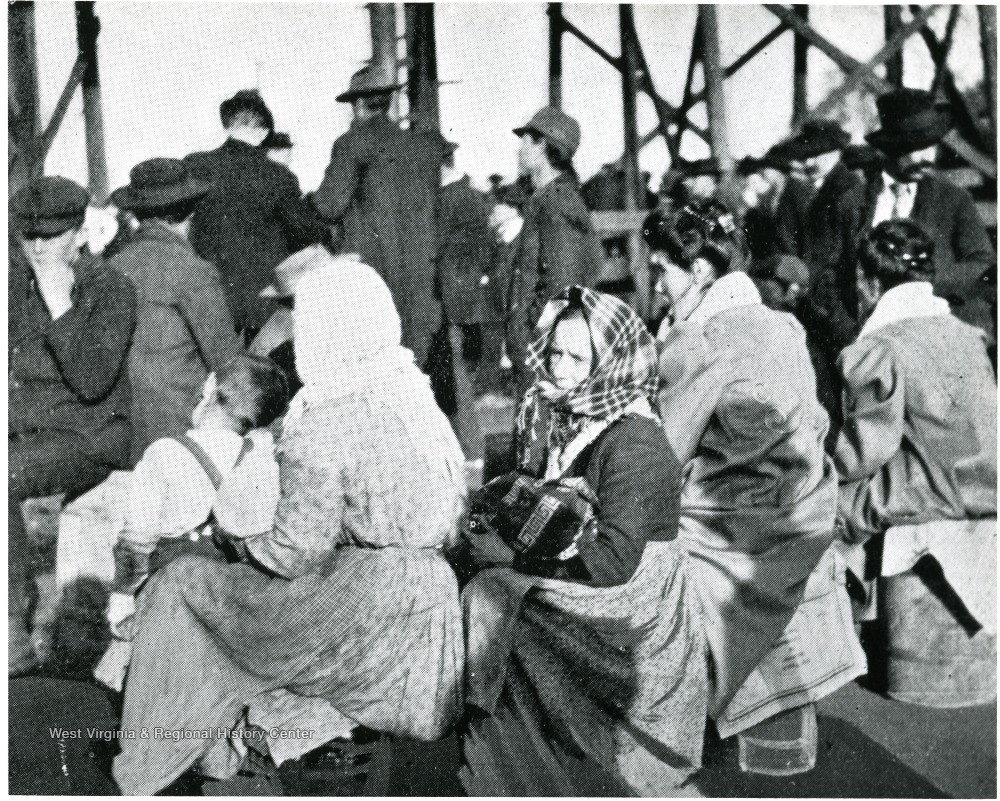 Wives Waiting for Husbands at Mine No. 8 after Monongah Mine Disaster, Marion County, W. Va., 1907, courtesy of West Virginia & Regional History Center
