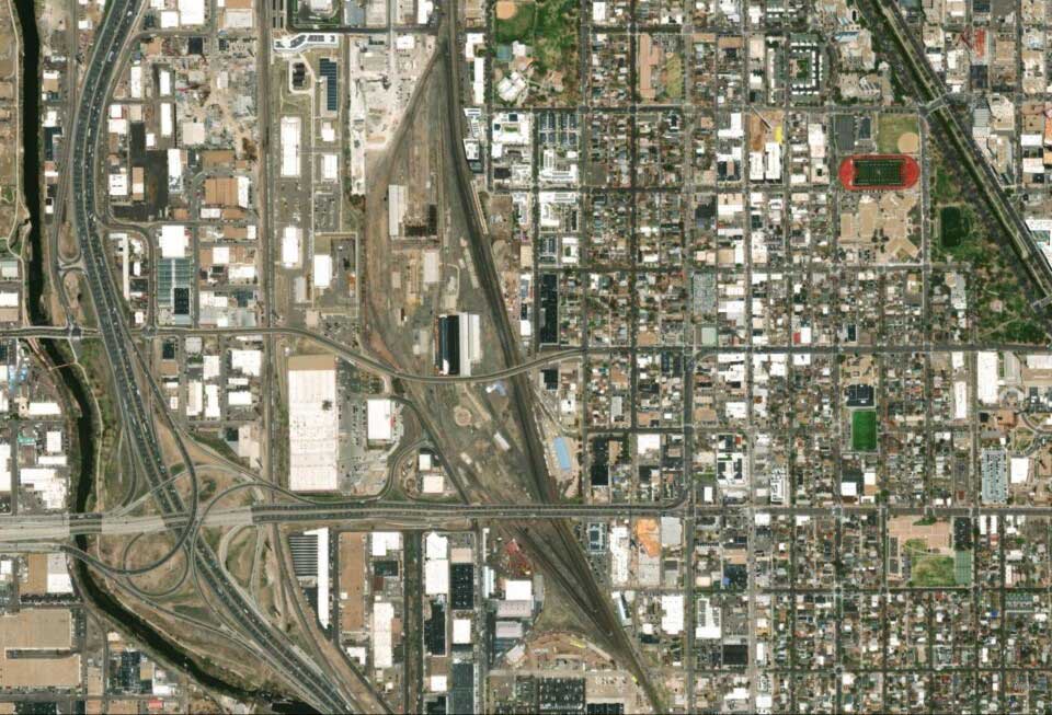 Burnham Yard aerial view from 2023