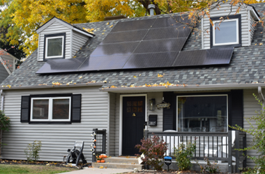house with solar panels